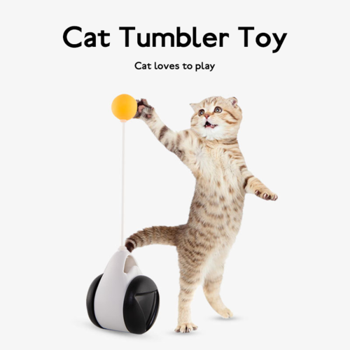 Tumbler Balanced Wheel Swinging Ball Cat Toy Turntable Motion Interactive Play