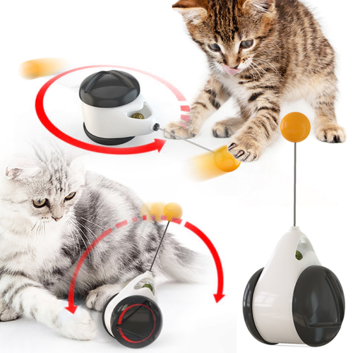 Tumbler Balanced Wheel Swinging Ball Cat Toy Turntable Motion Interactive Play